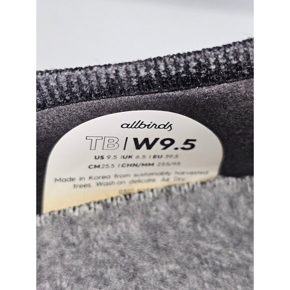 Allbirds Women's Dark Gray TB Tree Breezers Knit Slip On Flats Shoe Sz 9.5  176 - Picture 7 of 16